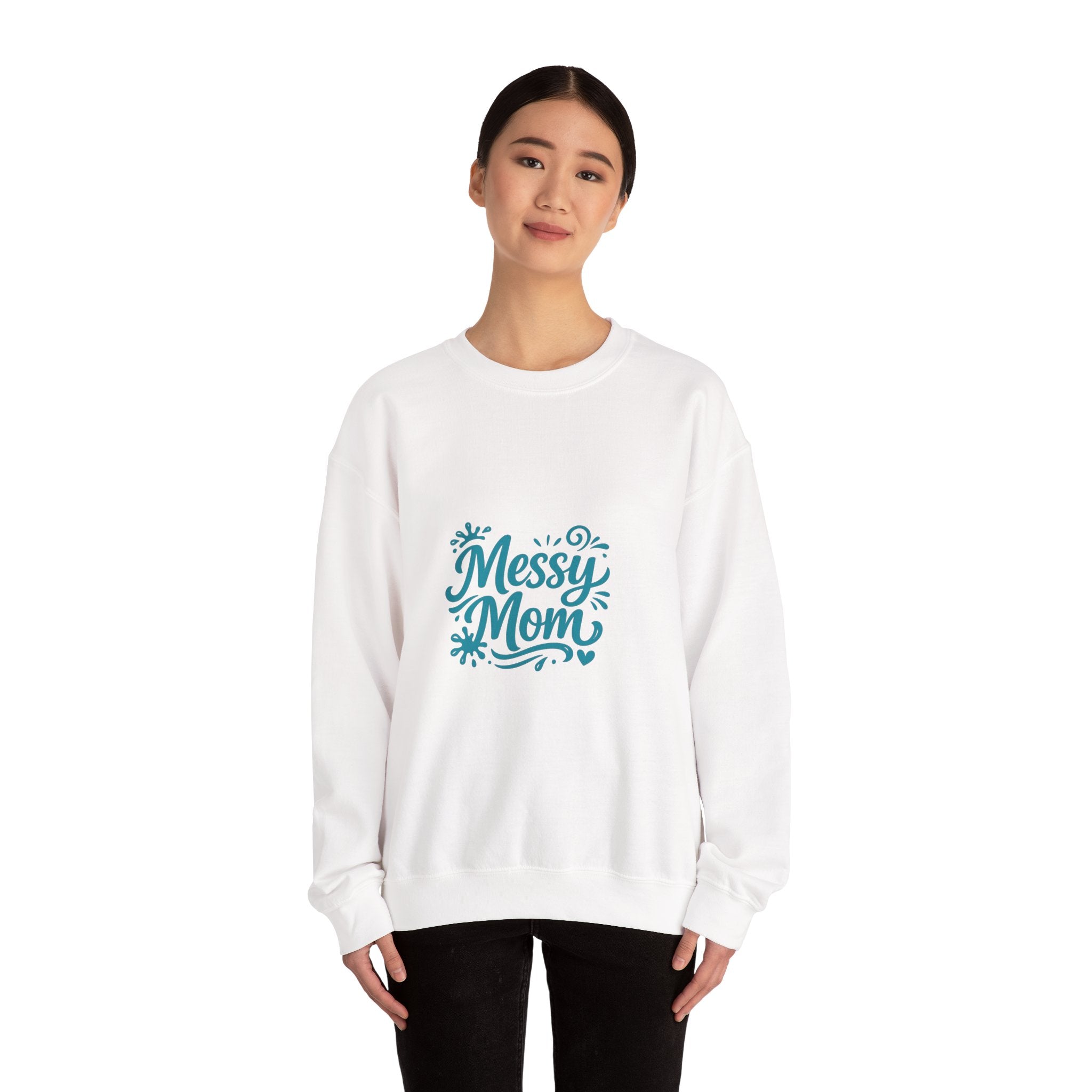 Messy Mom Sweatshirt — Funny Mom Crewneck for Casual Wear & Gifts