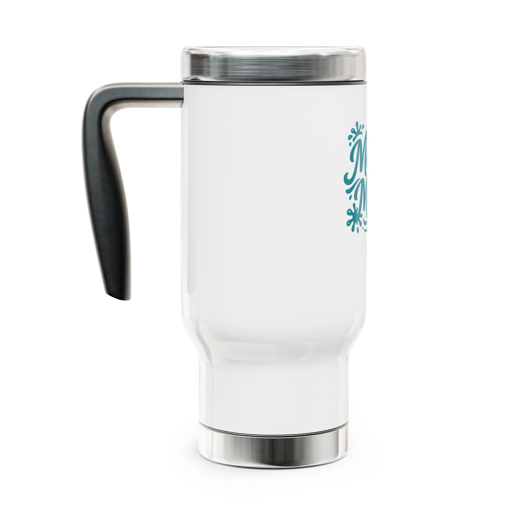 Messy Mom Stainless Steel Travel Mug with Handle — 14oz Insulated Coffee Tumbler