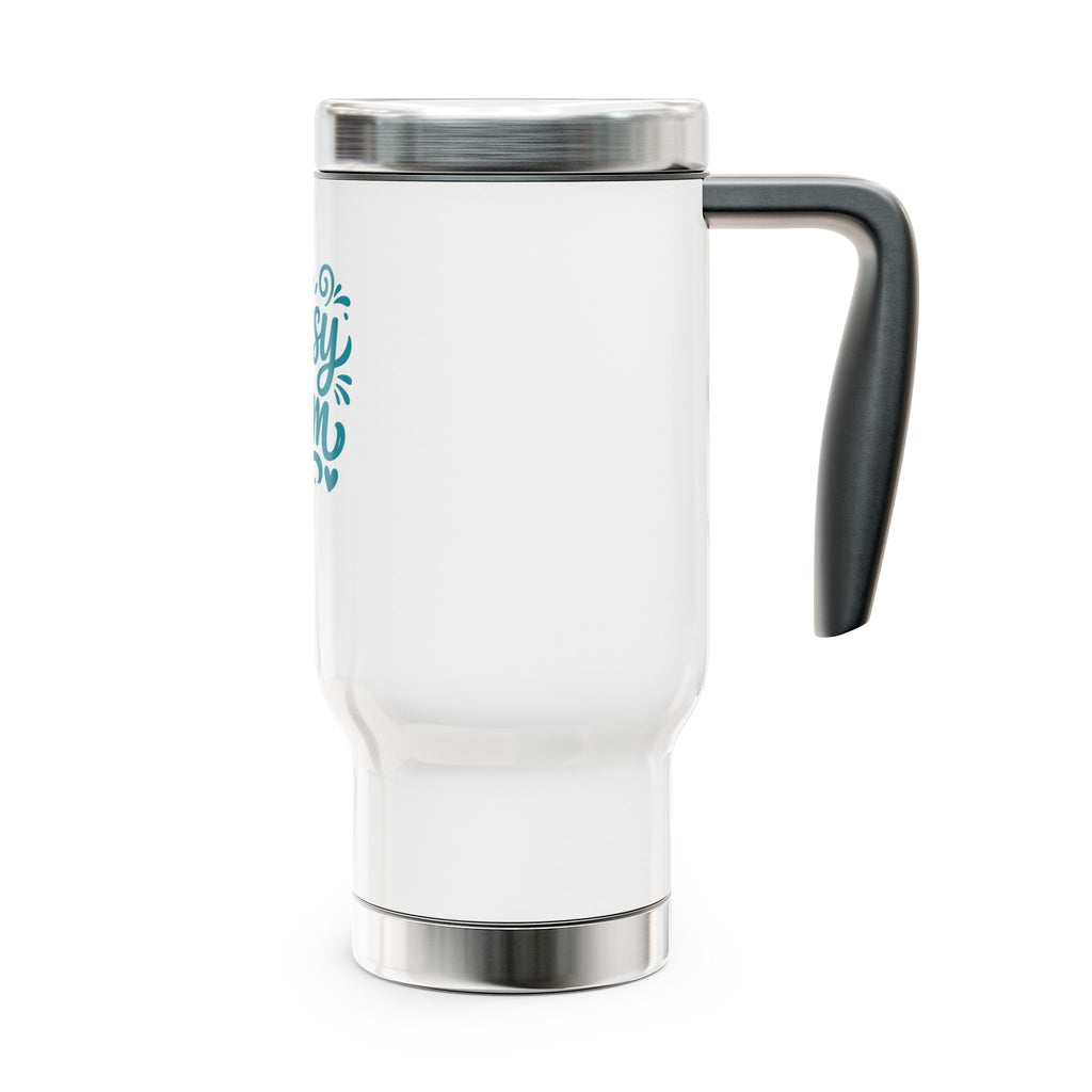 Messy Mom Stainless Steel Travel Mug with Handle — 14oz Insulated Coffee Tumbler
